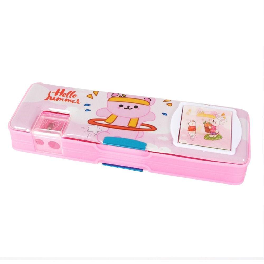 With Calculator Pencil Box Pencil Sharpener Stationery Organizer Pencil Case Students Gift