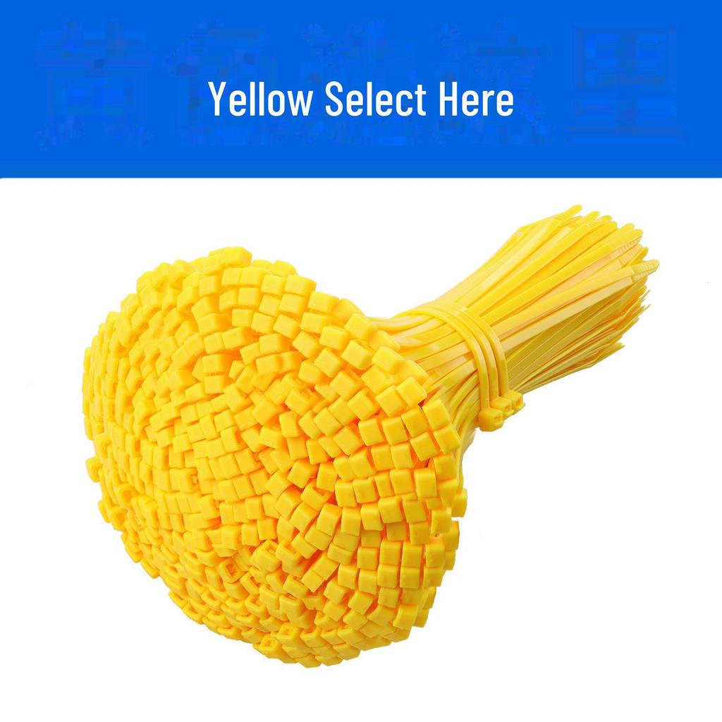 Multicolor Nylon Self-Locking Cable Ties, 4x200mm - Red, Yellow, Blue, Green