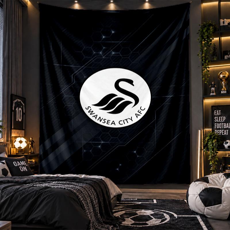 Wall Hanging Tapestry Swansea City Print Cloth for Living Room Bedroom Home Decor