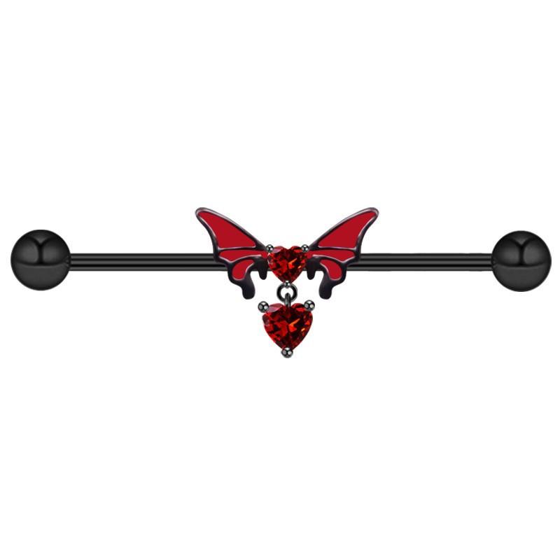 Red Bat Navel Lip Nipple Belly Piercing Jewelry Ear Studs Nose Rings Belly Button Rings