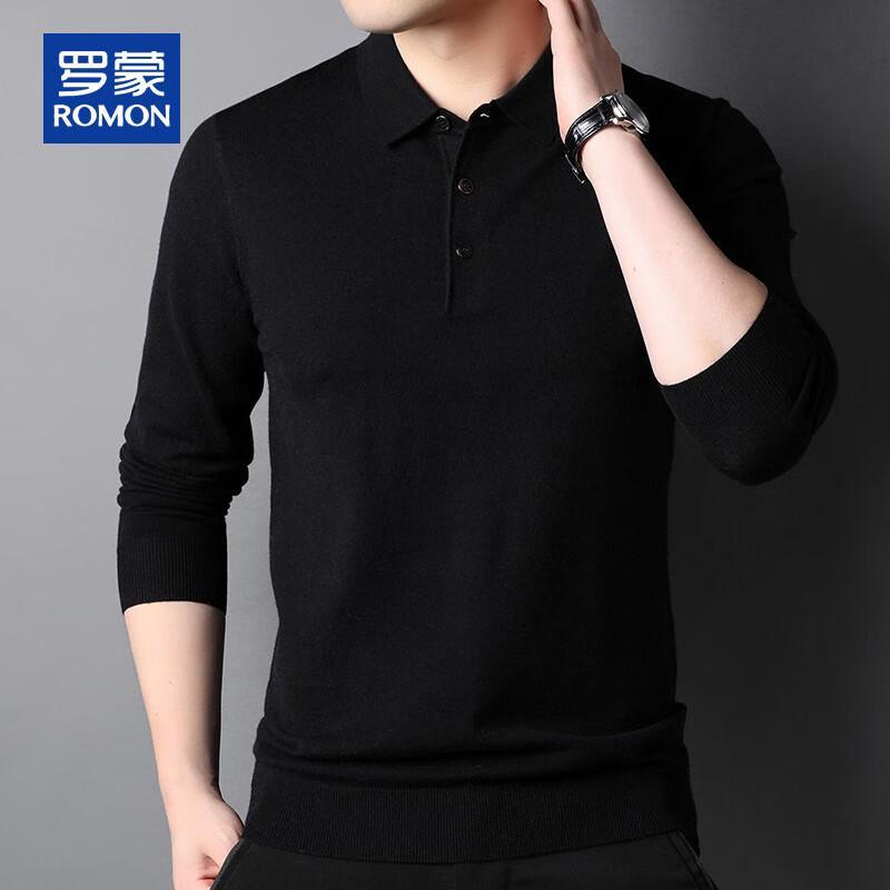 ROMON Men's Polo Neck Cashmere Blend Sweater