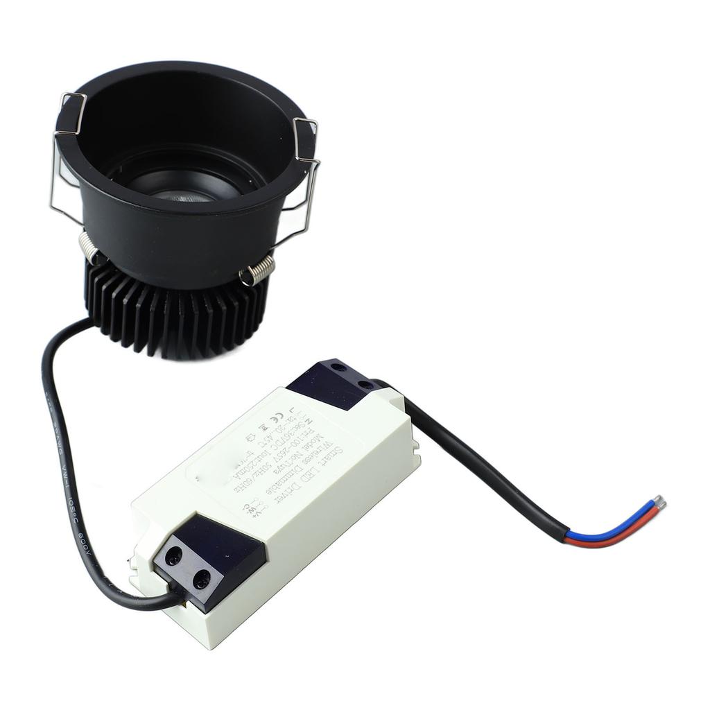 10W Recessed LED for Light Absorption 30 degrees 100 to 265V Embedded Downlight for Living Room Hotel