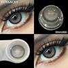 FUNSACHY 1 Pair Grey Colored Contact Lenses Natural Color Brown Lenses for Eyes Blue Cosmetics Pupil Eye Makeup Lens Yearly Use
