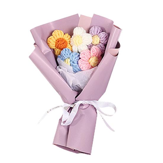 Привлекательный искусственный букет цветов, атмосфера, реалистичный яркий цвет, создание красочного букета цветов, сотканного вручную, на день Святого Валентина