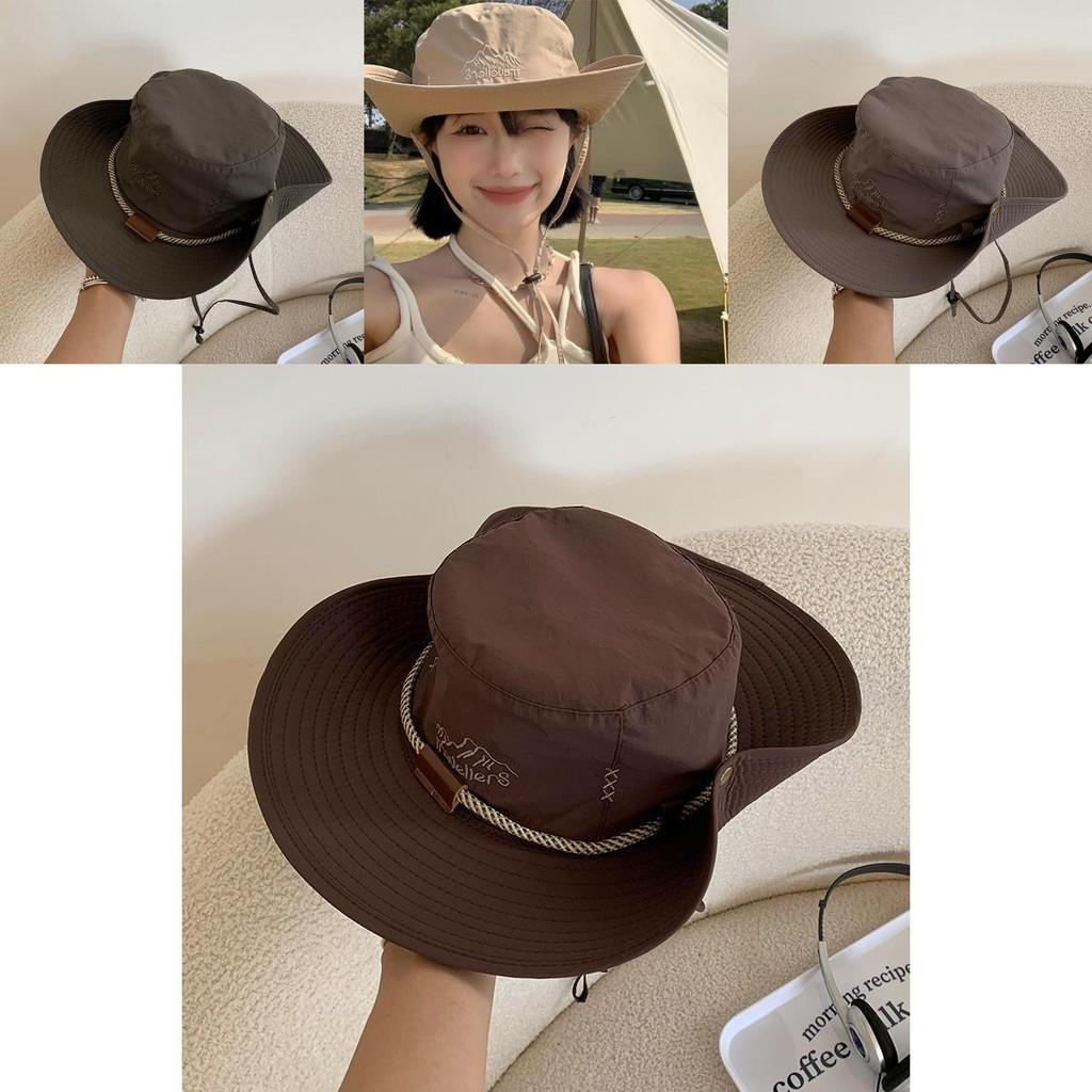 Повседневная шикарная ковбойская шляпа, идеально подходящая для активного отдыха, вышитая и дышащая шляпа от солнца с широкими полями