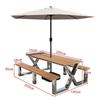 Outdoor Integrated Stainless Steel Table Set