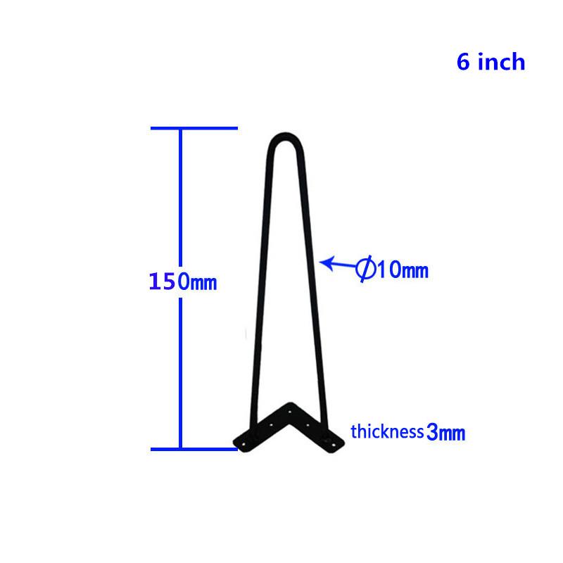 4 шт. 4/6/8 дюймовые железные металлические ножки для стола, аксессуары для дома, простые ножки для стола, современная мебель, проволочные ножки