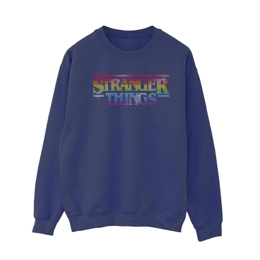 Netflix Womens/Ladies Stranger Things Rainbow Dot Logo Sweatshirt