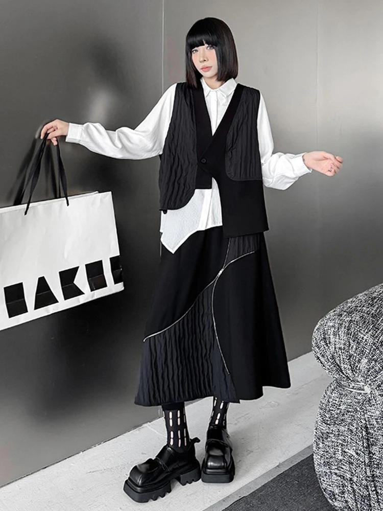 Xitao Асимметричные комплекты в стиле пэчворк с застежкой-молнией GMM1266