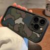 Двухцветный Камуфляжный Зелено-Серый Модный Чехол Для Телефона Для iPhone 17 16 17E 16E 15 14 13 12 11 Pro Max Plus Air