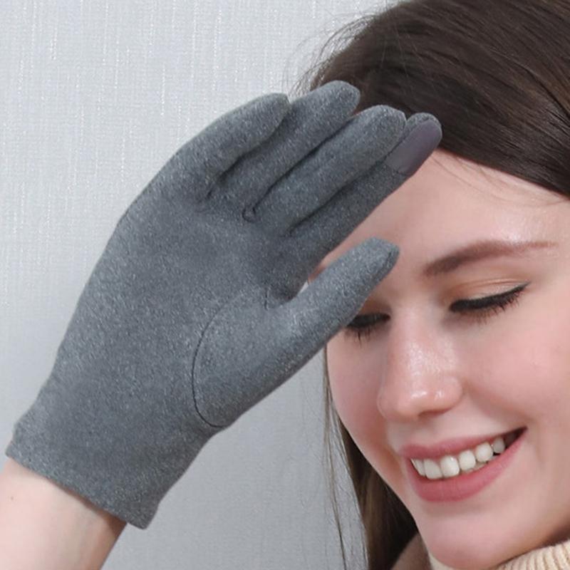 Женские перчатки, осенние и зимние однослойные тонкие перчатки для вождения с сенсорным экраном, теплые велосипедные перчатки