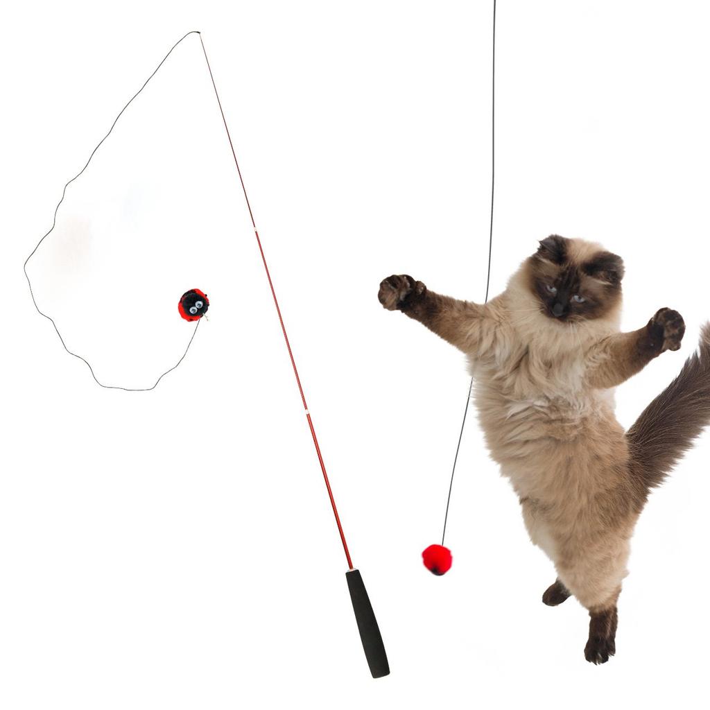 ICat FLYING CAT Удочка Кошачий мячик Божья коровка Мяч Игрушка для кошек