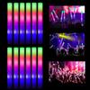 Массовые красочные светодиодные светящиеся палочки Rgb светодиодные светящиеся пенопластовые палочки Cheer Dark Tube Light поставки для дня рождения, свадьбы, вечеринки