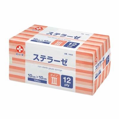 Марля Hakujuji Sterase Тип III, 10 x 10 см, 12 сложений, 100 листов, Общее медицинское изделие