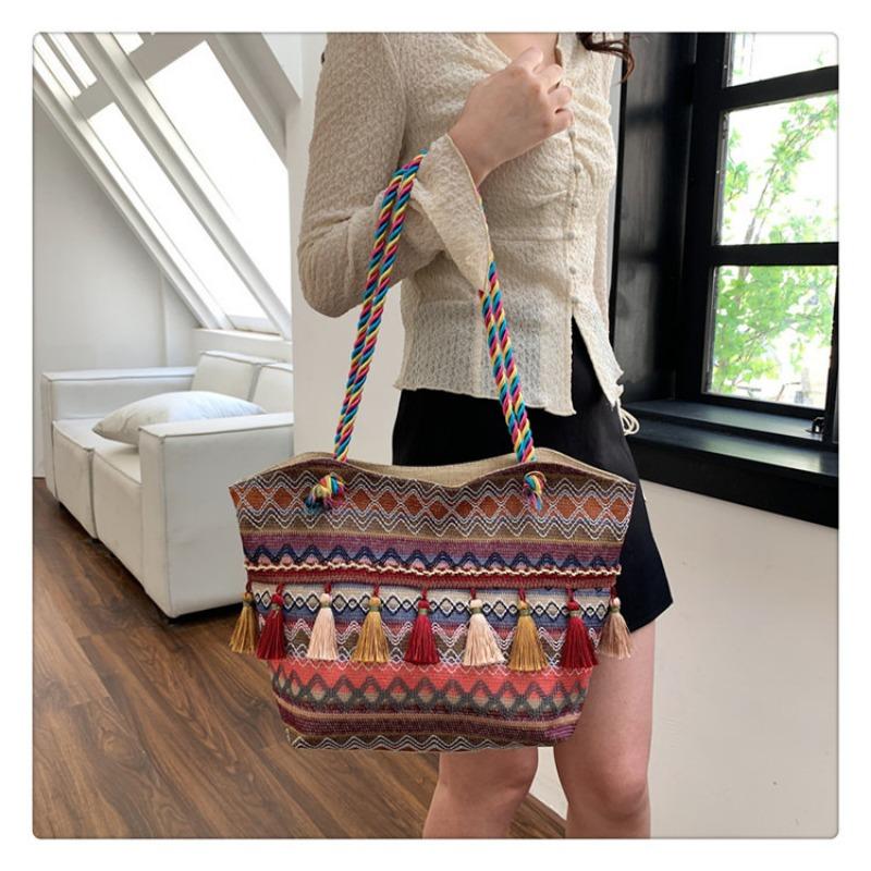 Bag Female Bag Ethnic Style Shoulder Bag Large Capacity Handbag