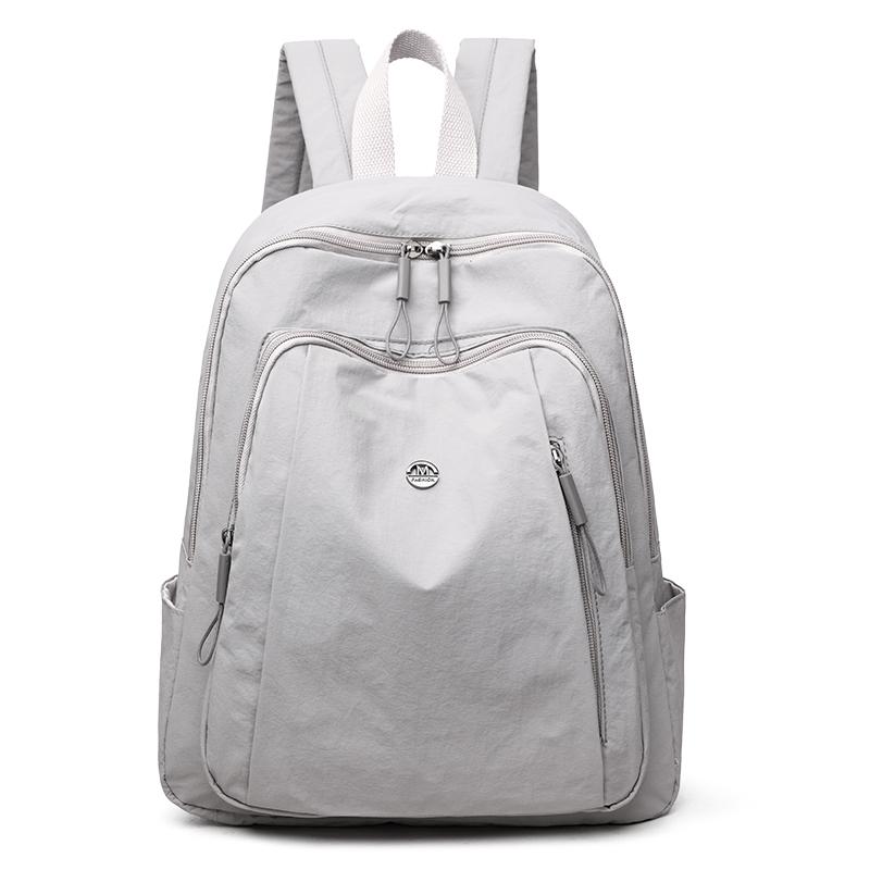 Студенческая школьная сумка однотонный женский дорожный рюкзак большой емкости