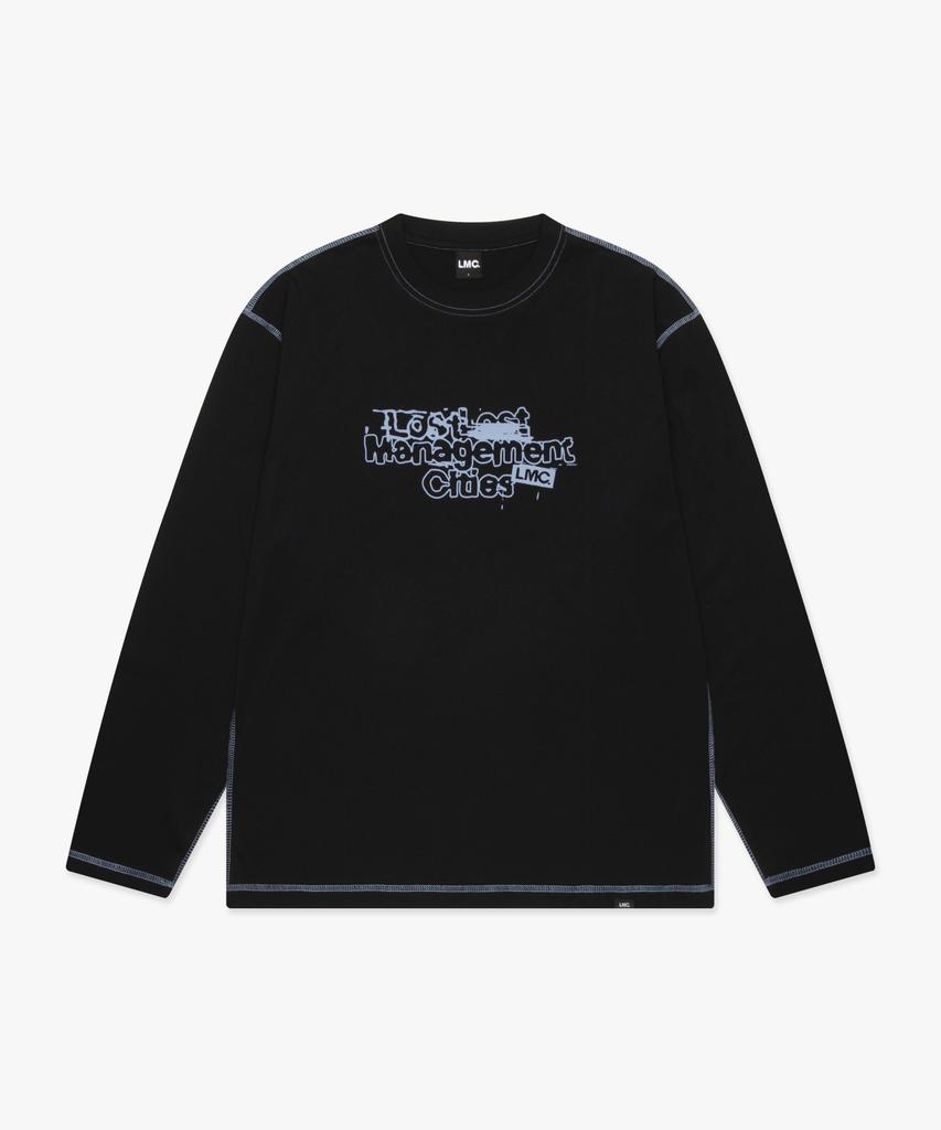 LMC Destroyed Stamp Long Slv Tee Black