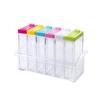 6Pcs/Set Seasoning Box with Tray Condiment Storage Plastic Moisture-Proof Salt Jar