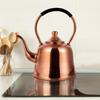Медный чайник для заваривания чая объемом 2 л для индукционной и газовой плиты, китайский чайник с термостойкой ручкой, кухонные принадлежности