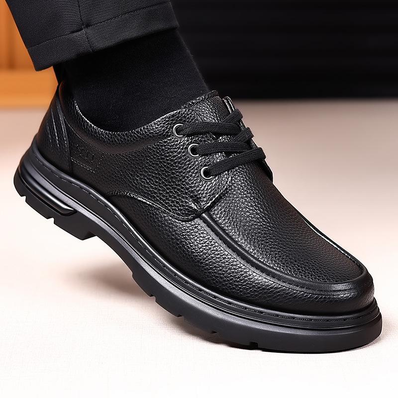 Spring Autumn New Designer Business Dress Shoes for Men Fashion Casual Black Dad Shoes Men Solid Color Black Loafers Male