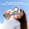 Ice Cooling Portable Neck Fan,5-Speed Turbo Wind Electric Handheld Cooler Fan 3000mAh 9H Battery Travel Outdoor Cooling Turbo