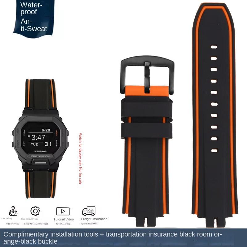 Для Casio Серии GBD-200 GBD-200-1 GBD-200UU/SM Черный Воин Водонепроницаемый Силиконовый Резиновый Ремешок для Часов Спортивный Ремешок Браслет