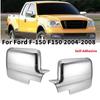 Для Ford F-150 F150 2004-2008 ABS Хромированная Накладка на Зеркало Заднего Вида и Боковые Зеркала Крышка Зеркала Внешняя Отделка Корпуса Двери Клейкая Наклейка
