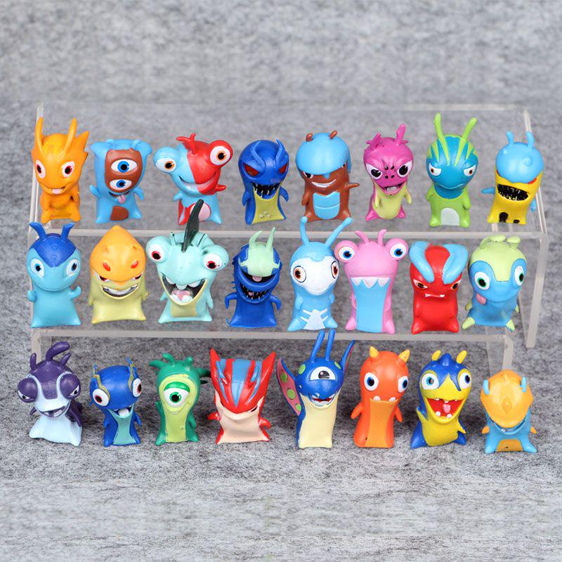 24pcs Lot Slugterra Elemental Slugs Toy Slug Terra Action Figure Doll Decoration