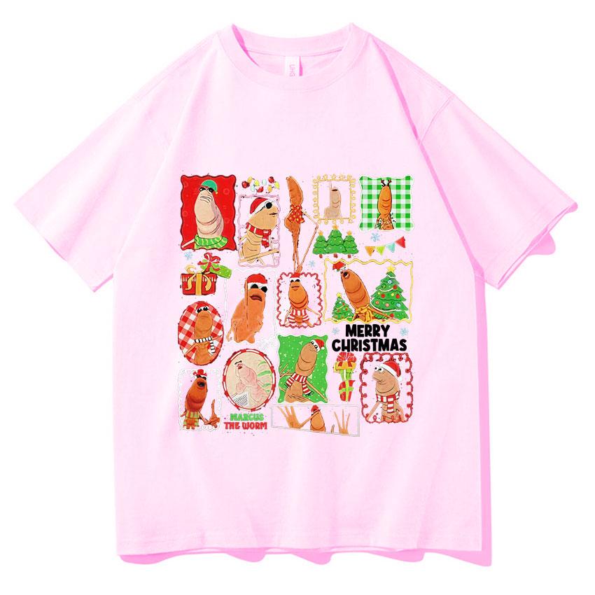 Marcus The Worm Men Women Tshirt High Quality Oversized Tshrits Funny Meme Popluar Tee Cotton Y2K Tops Christmas Gift Teenagers