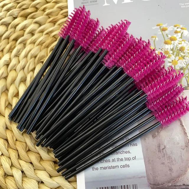 100/500pcs Mascara Wands Disposable Eyebrow Eyelash Brushes Eyelash Spoolies Applicator for Eyelash Extension Makeup Tool