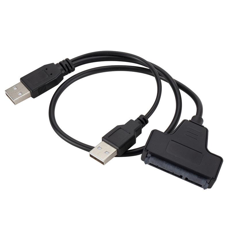 USB 2.0 к 2,5-дюймовому SATA-адаптеру для кабеля данных жесткого диска - 22-контактный к SATA 7+15