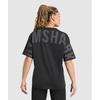Gymshark Футболка с графическим логотипом, черная B3c2l Bb2j