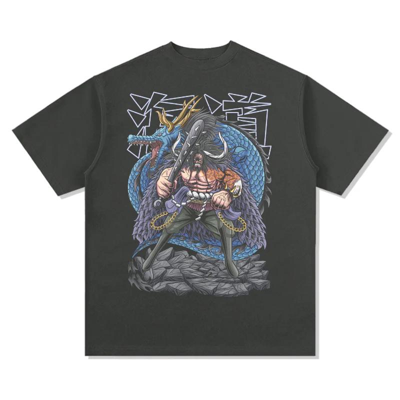 One Piece Japanese Anime Pure Cotton T-shirt Summer Anime Enthusiasts Retro Comfortable Casual Streetwear T-shirt Unisex