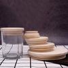 Wooden Jar Lid Silicone Ring Seal Lid Flower Wood Lid Jar