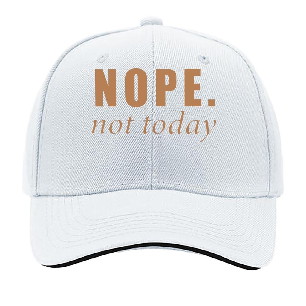 Унисекс Классическая бейсболка NOPETOTDAY с принтом NOPE not today, мягкая, дышащая, смешанные цвета, для улицы, сэндвич