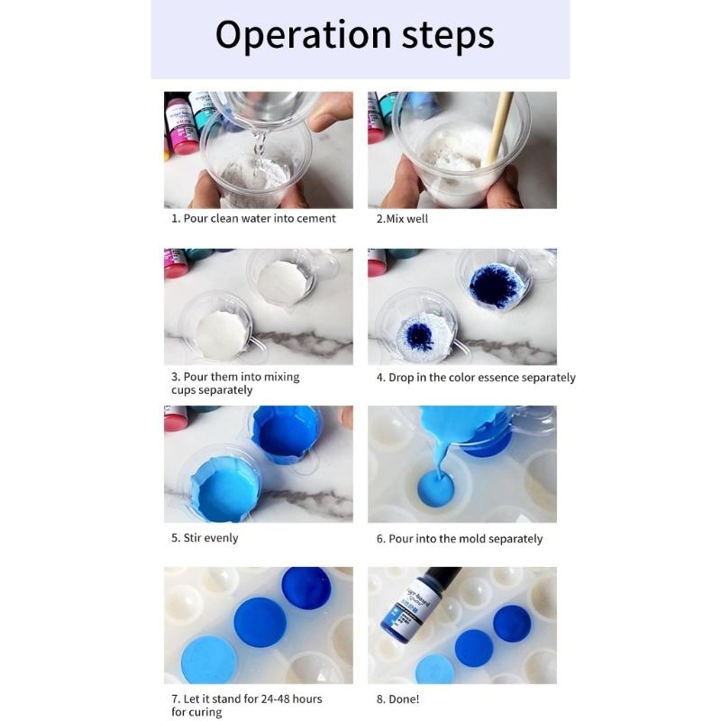 30 Colors Gypsum Cement Coloring Planter Pigment for Gypsum Powder Color Concentrate Cement Plaster Mold Decor Handmade