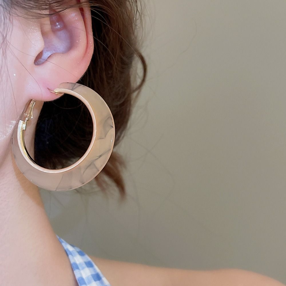 Vintage Leopard Print Earrings Trendy C-shaped Earring Set Simple Geometric Earrings Set Women