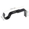 uxcell Curtain Rod 86 x 45 x Iron Single Holder Support for 26mm Drapery 2 Pieces Brackets, 20mm, Rods, Black,