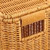 Narrow Tall Lid Storage Box Baskets Woven Magazine Plastic Home Kitchen Toy Vegetable Picnic Containers With Handles