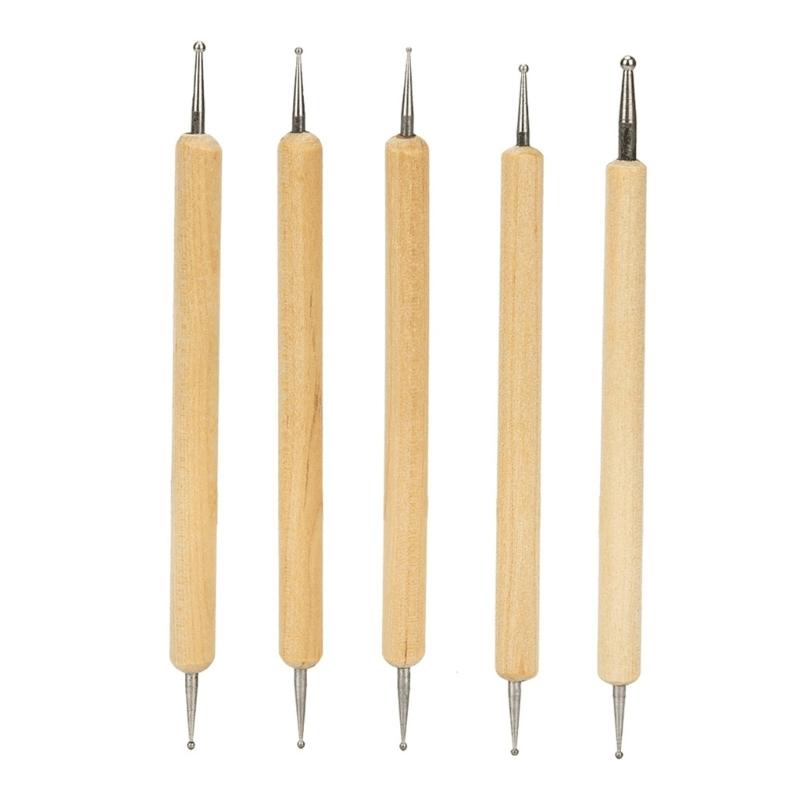 3/5/8 Pcs Leather Carving Tool Modeling Point Styluses Modelling Carving Tool Leather Embossing Spoons
