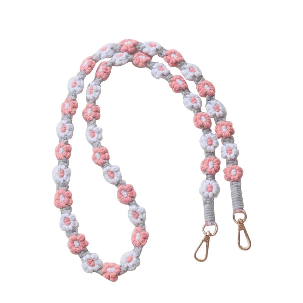 Cotton Mobile Phone Lanyard Daisy Macrame Keychain Hanging Strap Bag Hanging Rope Bag Accessories