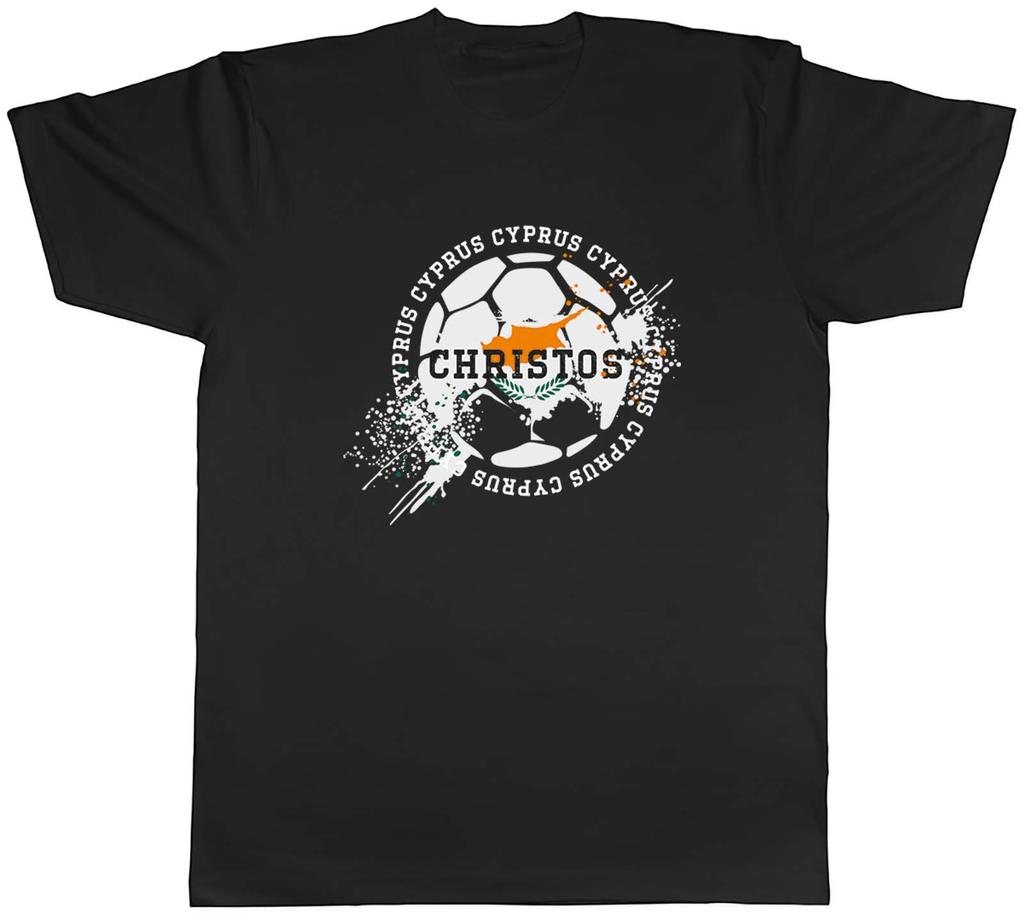 Personalised Cyprus Football Sports Mens Unisex TShirt Tee Gift