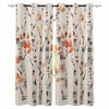 Hand Drawn Watercolor Lines On Tree Leaves Blackout Curtains For Living Room Bedroom Window Treatment Blinds Drapes