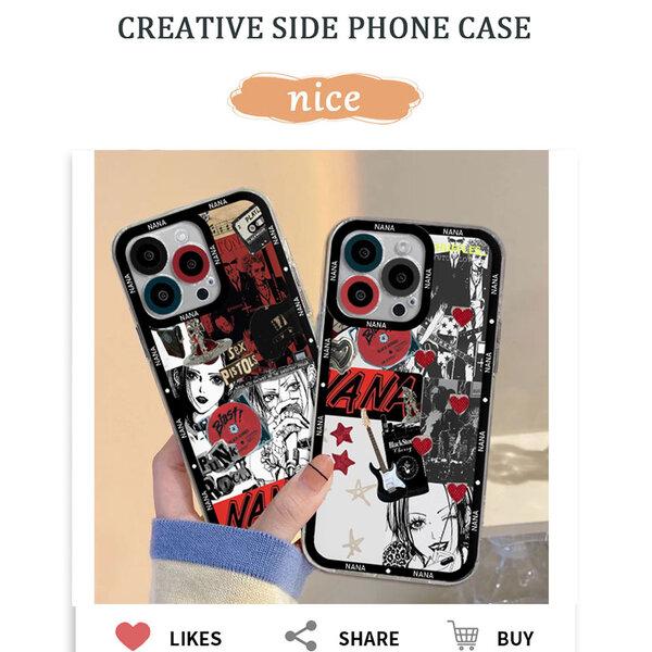 Чехол для телефона с изображением мультфильма аниме Oosaki Nana для iPhone 15 14 13 12 11 Mini Pro Max X XR XSMax 6S 6 7 8 Plus SE20 прозрачный чехол