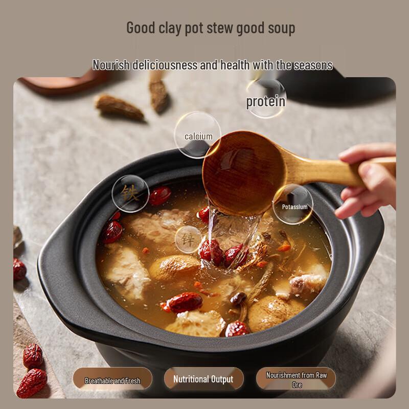 Midea MD-DGS4566 4.5L Electric Purple Clay Stew Pot CN plug (adapter included)