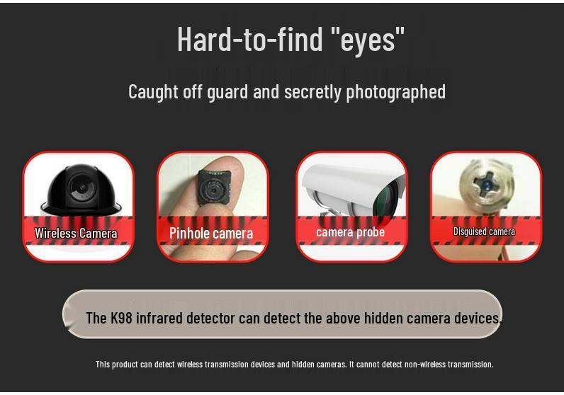 Инфракрасный детектор K96: Устройство обнаружения скрытых камер в отеле, защита от папарацци и подглядывания