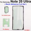 For Samsung Galaxy Note 20 Ultra SM-N985 SM-N986 4G 5G Back Battery Cover Camera Lens Front LCD Rear Frame Adhesive Sticker