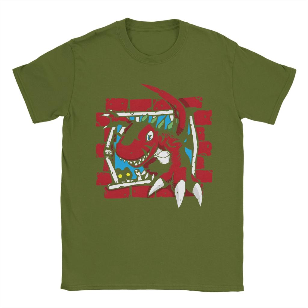 Men Womens Digimon Tyrannomon T Shirt 100 Cotton Tops Funny Short Sleeve Crew Neck Tee Shirt Gift Idea TShirts