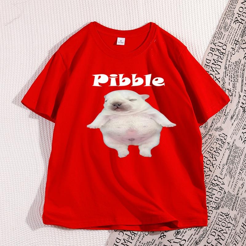 Pibble Графические футболки Личность Высококачественный Принт Хлопок Веселая футболка Круглый вырез Короткий рукав Топы Уличная одежда