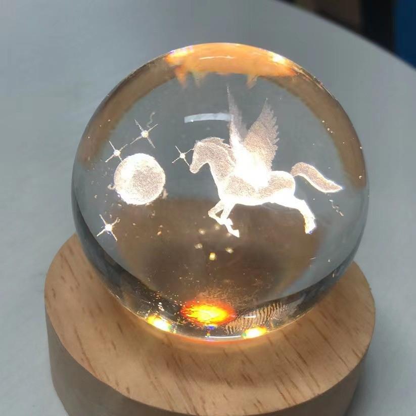 Хрустальный шар USB ночник Романтические настольные украшения Уникальный подарок на годовщину